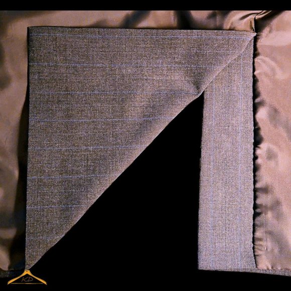 Stafford Washable Wool Suit - 50R/44, Gray w/Blue Pinstripes, NWT - Picture 6 of 14